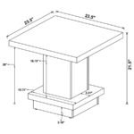 RESTON 3-PIECE SQUARE COFFEE AND END TABLE SET CAPPUCCINO - Image 9