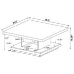 RESTON 3-PIECE SQUARE COFFEE AND END TABLE SET CAPPUCCINO - Image 10