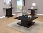 RESTON SQUARE ENGINEERED WOOD COFFEE TABLE WITH CASTERS CAPPUCCINO - Image 7