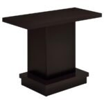 RESTON ENGINEERED WOOD PEDESTAL CONSOLE TABLE CAPPUCCINO