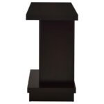 RESTON ENGINEERED WOOD PEDESTAL CONSOLE TABLE CAPPUCCINO - Image 4