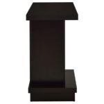 RESTON ENGINEERED WOOD PEDESTAL CONSOLE TABLE CAPPUCCINO - Image 6
