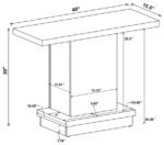 RESTON ENGINEERED WOOD PEDESTAL CONSOLE TABLE CAPPUCCINO - Image 8