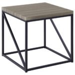 BIRDIE SQUARE ENGINEERED WOOD END TABLE SONOMA GREY