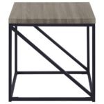 BIRDIE SQUARE ENGINEERED WOOD END TABLE SONOMA GREY - Image 4