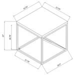 BIRDIE SQUARE ENGINEERED WOOD END TABLE SONOMA GREY - Image 8