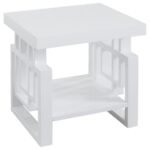SCHMITT RECTANGULAR SIDE END TABLE WHITE HIGH GLOSS