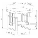 SCHMITT RECTANGULAR SIDE END TABLE WHITE HIGH GLOSS - Image 3