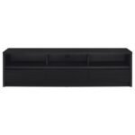 RUTLAND 78-INCH 3-DRAWER TV STAND MEDIA CONSOLE BLACK - Image 4