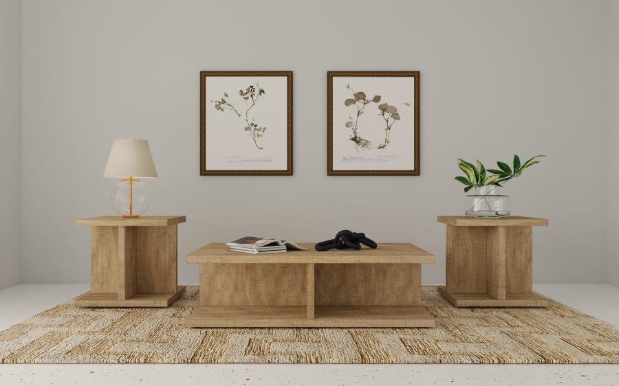 706178-S3_01x900.jpg CORTONA 3-PIECE COFFEE AND END TABLE SET MANGO - Image 1