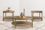 ARINI 3-PIECE ROUND COFFEE AND END TABLE SET SAND WASH