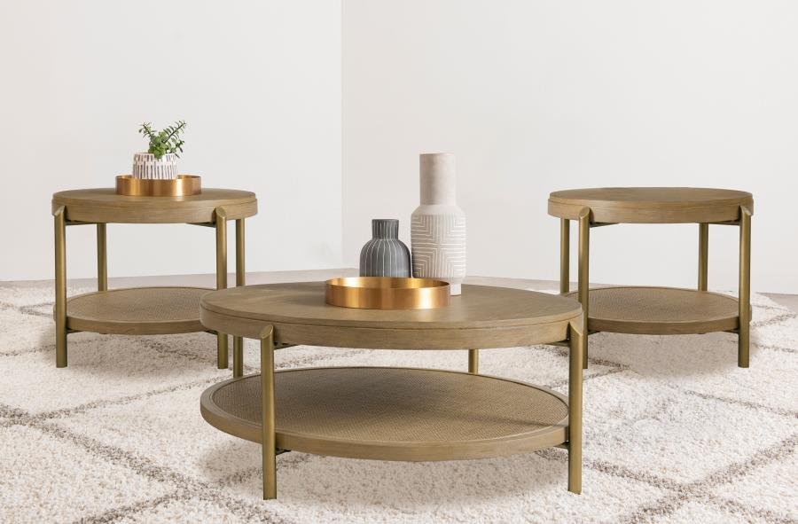 706188-S3_01x900.jpg ARINI 3-PIECE ROUND COFFEE AND END TABLE SET SAND WASH - Image 1