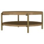 ARINI 3-PIECE ROUND COFFEE AND END TABLE SET SAND WASH - Image 9