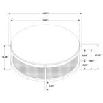 ARINI 3-PIECE ROUND COFFEE AND END TABLE SET BLACK - Image 14