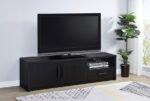 MURRAY 70-INCH 2-DOOR TV STAND MEDIA CONSOLE BLACK - Image 2