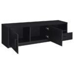 MURRAY 70-INCH 2-DOOR TV STAND MEDIA CONSOLE BLACK - Image 3