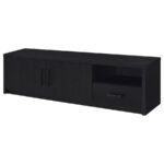 MURRAY 70-INCH 2-DOOR TV STAND MEDIA CONSOLE BLACK - Image 5