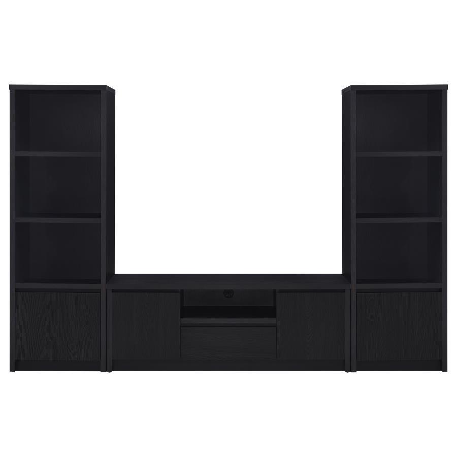 706222-SET_02x900.jpg WINFIELD 3-PIECE ENTERTAINMENT CENTER 60-INCH TV STAND BLACK - Image 1
