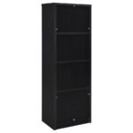 WINFIELD 3-PIECE ENTERTAINMENT CENTER 60-INCH TV STAND BLACK - Image 12