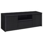WINFIELD 60-INCH 2-DOOR TV STAND MEDIA CONSOLE BLACK