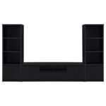 WINFIELD 3-PIECE ENTERTAINMENT CENTER 78-INCH TV STAND BLACK