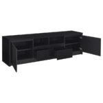 WINFIELD 3-PIECE ENTERTAINMENT CENTER 78-INCH TV STAND BLACK - Image 4