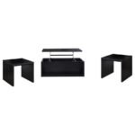 KNAPP 3-PIECE LIFT TOP COFFEE TABLE SET BLACK - Image 2