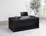 KNAPP LIFT TOP COCKTAIL COFFEE TABLE WITH DUAL DRAWERS BLACK - Image 3