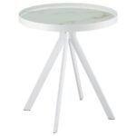 BRIGGS 2-PIECE ROUND COFFEE AND END TABLE SET WHITE - Image 3