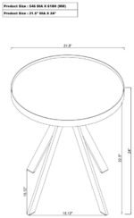 BRIGGS 2-PIECE ROUND COFFEE AND END TABLE SET WHITE - Image 9