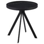 BRIGGS 3-PIECE ROUND COFFEE AND END TABLE SET BLACK - Image 4