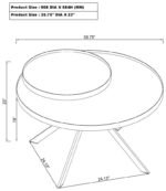 BRIGGS 3-PIECE ROUND COFFEE AND END TABLE SET BLACK - Image 10