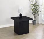 DEVAR SQUARE ENGINEERED LAMINATE END SIDE TABLE BLACK - Image 2