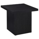 DEVAR SQUARE ENGINEERED LAMINATE END SIDE TABLE BLACK