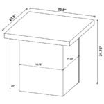 DEVAR SQUARE ENGINEERED LAMINATE END SIDE TABLE BLACK - Image 8