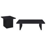MAX 2-PIECE RECTANGULAR COFFEE AND END TABLE SET BLACK - Image 2