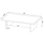 MAX RECTANGULAR ENGINEERED LAMINATE COFFEE TABLE BLACK - Image 7