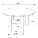 OTTOWA 2-PIECE ROUND WOOD COFFEE TABLE SET LIGHT OAK - Image 12