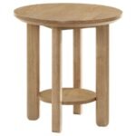OTTOWA 3-PIECE ROUND WOOD COFFEE TABLE SET LIGHT OAK - Image 3