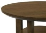 OTTOWA 3-PIECE ROUND WOOD COFFEE TABLE SET BROWN - Image 9