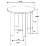 OTTOWA 3-PIECE ROUND WOOD COFFEE TABLE SET BROWN - Image 11