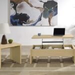 CANOGA 2-PIECE LIFT TOP COCKTAIL COFFEE TABLE SET LIGHT OAK
