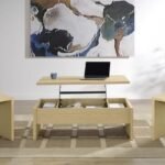 CANOGA 3-PIECE LIFT TOP COCKTAIL COFFEE TABLE SET LIGHT OAK