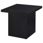 DEVAR 2-PIECE SQUARE COCKTAIL COFFEE END TABLE SET BLACK - Image 4