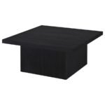 DEVAR 2-PIECE SQUARE COCKTAIL COFFEE END TABLE SET BLACK - Image 10