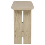 KAILANI COASTAL SOFA CONSOLE TABLE WITH SHELF BEIGE OAK - Image 5