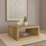 BENTON SQUARE SOLID MANGO WOOD COFFEE TABLE NATURAL - Image 2
