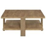 DAWN 2-PIECE ROUND COFFEE AND END TABLE SET MANGO BROWN - Image 8
