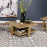 DAWN 3-PIECE ROUND COFFEE AND END TABLE SET MANGO BROWN