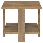DAWN 3-PIECE ROUND COFFEE AND END TABLE SET MANGO BROWN - Image 4